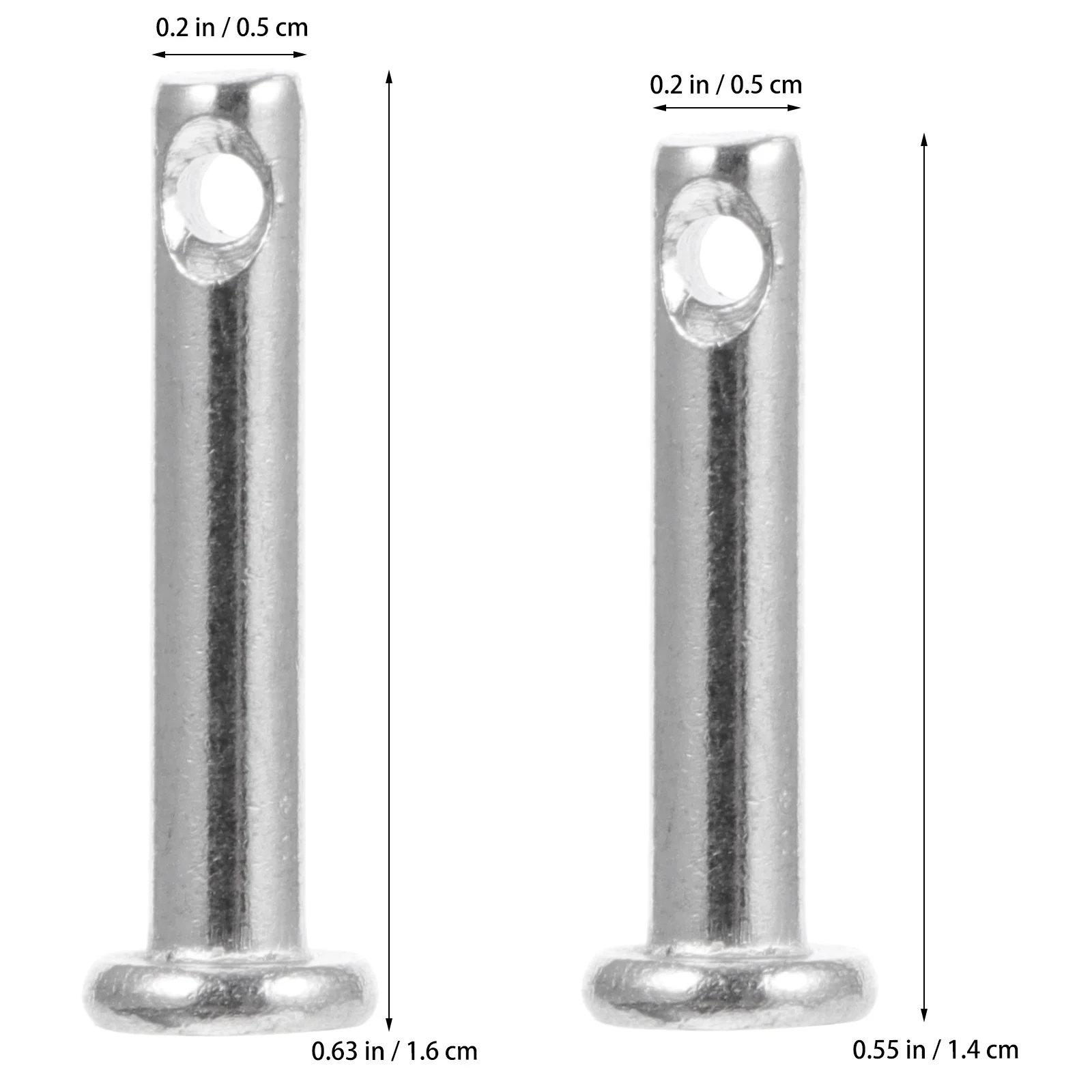 

20pcs Stainless Steel Clevis Pin 304 Flat Single Hole Fastener For Diy Machinery Fixing Hardware Locating Tool