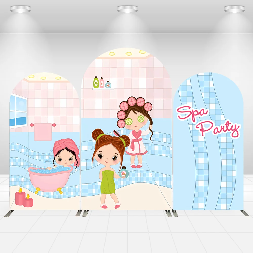 Pink Beauty Makeup Spa Birthday Party Arch Backdrop Banner Decoration Supplies Ladies Sexy Adult Girls Wall Background