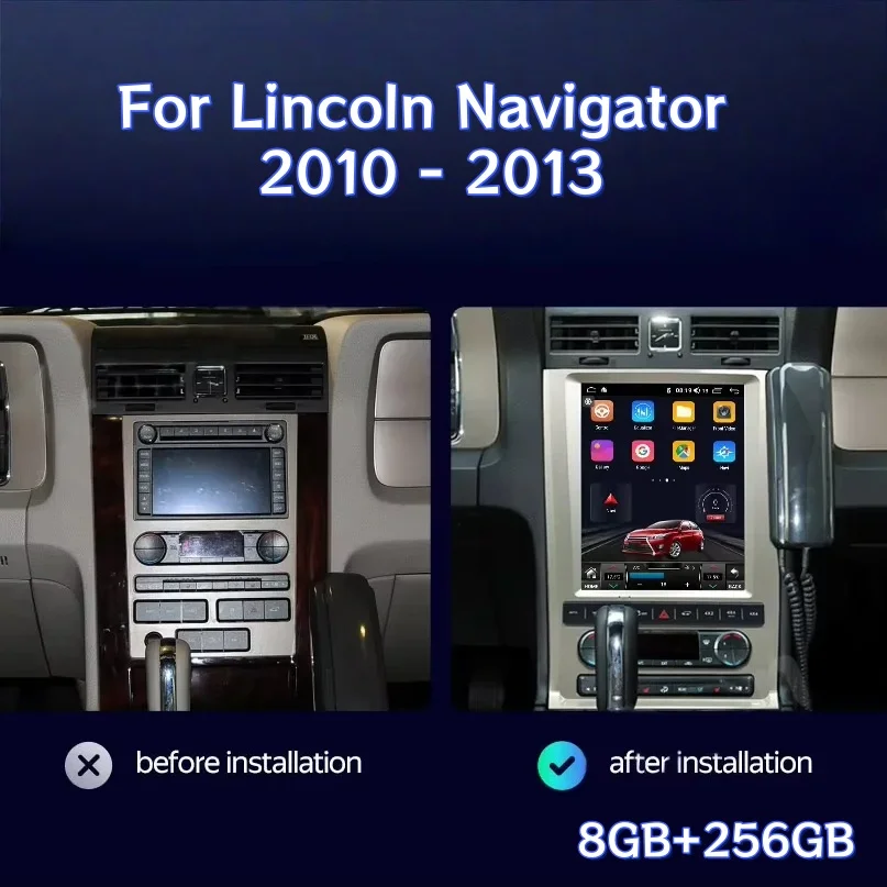 

Автомобильный радиоприемник Android12 для Lincoln Navigator 2010 2011 2012 2013, мультимедийный Carplay, видеоприемник, центральный плеер, стерео головное устройство