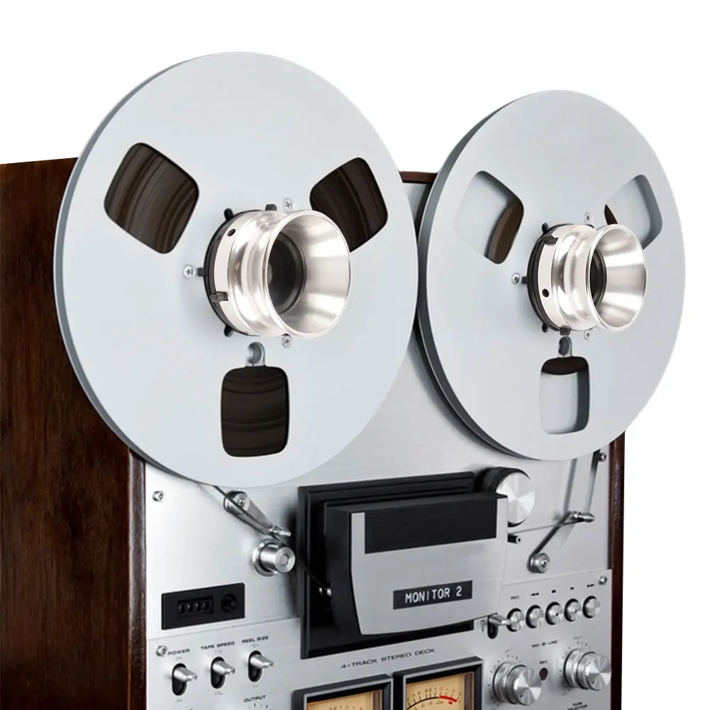 1 زوج NAB Hub محولات Nab Reel Hub محولات مصقولة الألومنيوم 10 بوصة فتاحة ل Studer ReVox ل Akai لمسجل Teac