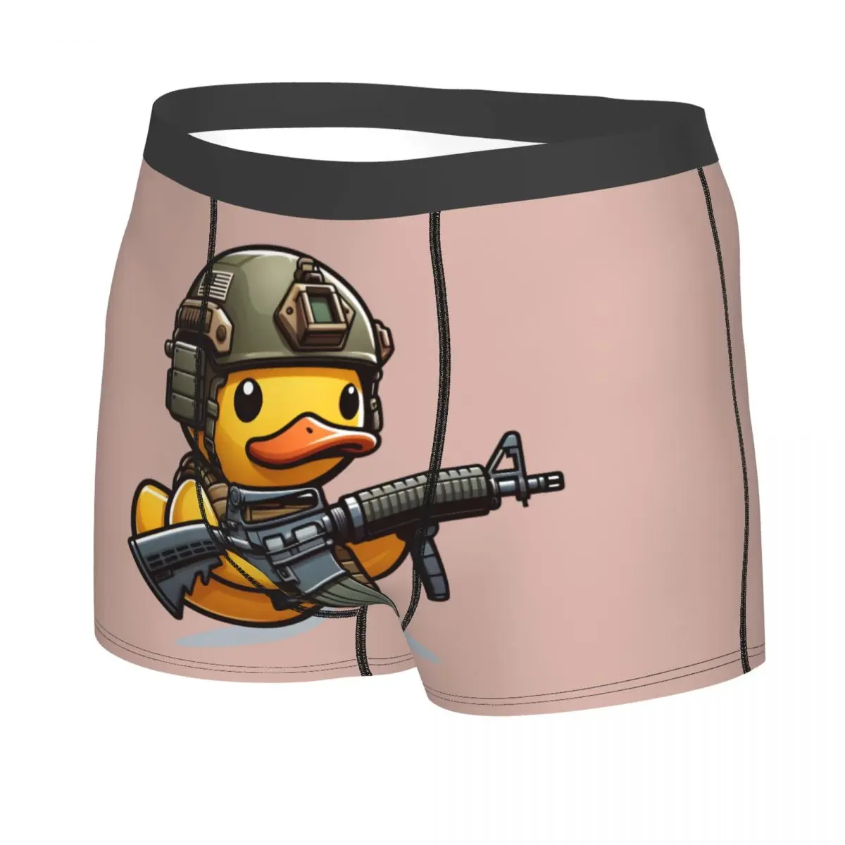 Custom Tactical Rubber Duck Underwear Men Breathable Boxer Briefs Shorts Panties Soft Underpants For Male