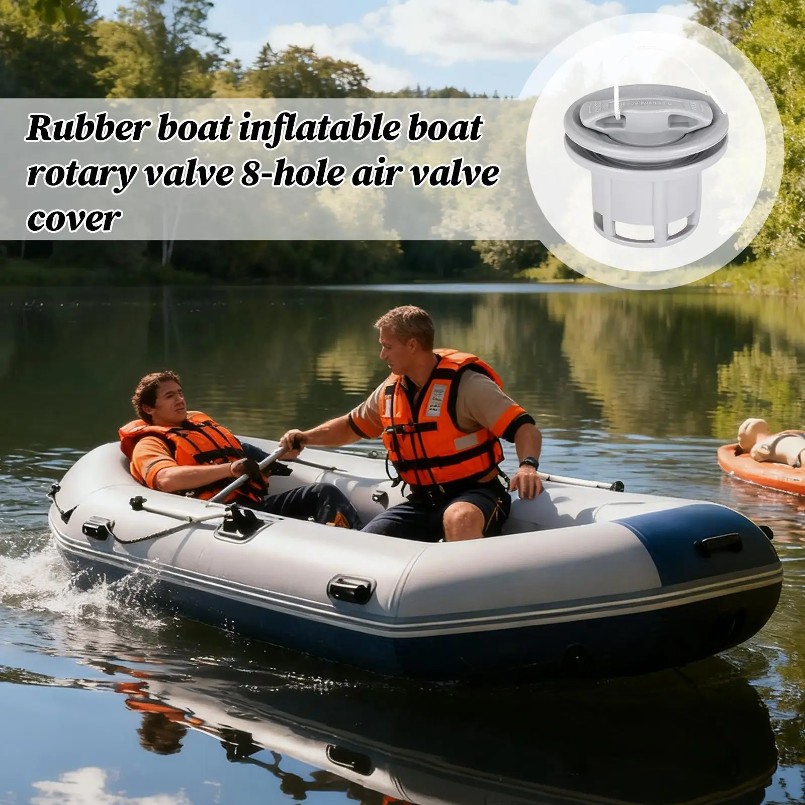 Inflatable Boat Valve 8-hole Rotatable Valve Part Spiral Air Plugs Replacement For Boat Surfboard Kayak Paddleboard River Beach