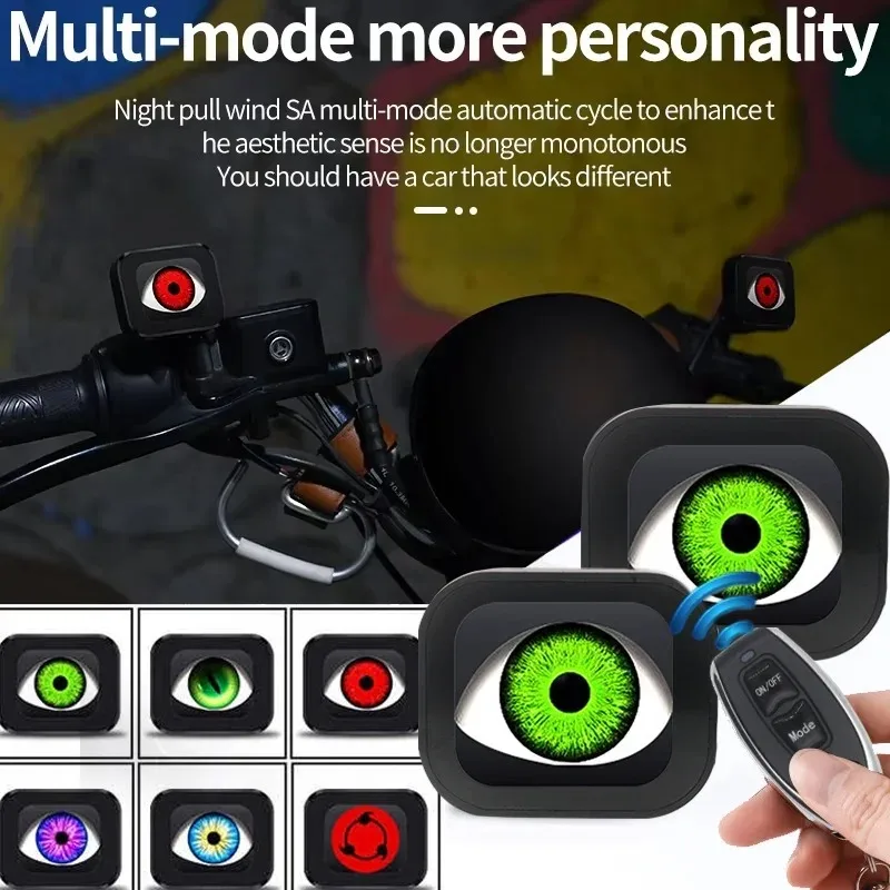 

6-Mode Remote Control LED Demon Eye Light - 12-36V Universal for Electric Vehicle & Motorcycle Modification