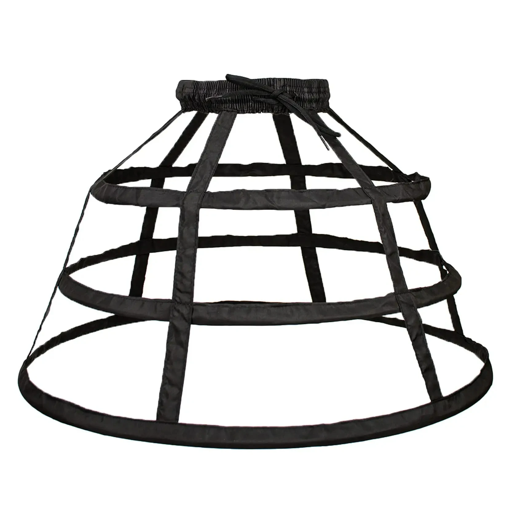 Jupon Crinoline Noir à 3 Cerceaux pour Femme, Sous-Jupe Creuse pour Soirée et Mariage