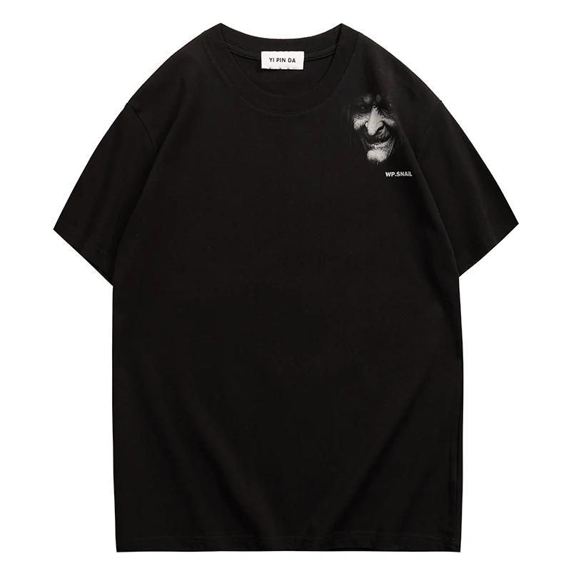

Футболка Kornit Streetwear с силуэтом лица, простой летний дизайн, новинка, короткий рукав, прямая печать, дышащий хлопок