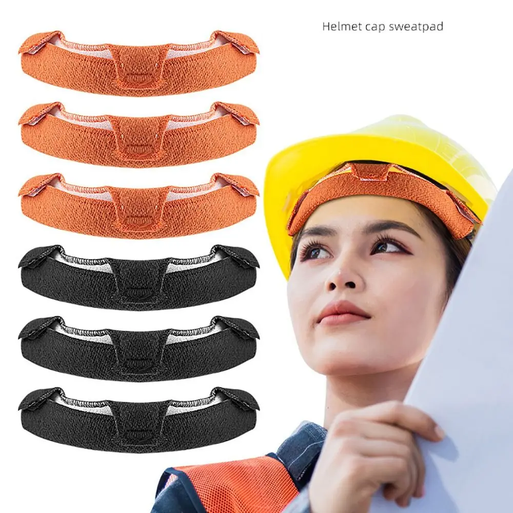 Sweat Protection Hard Hat Sweatband Washable Cotton Material Hard Hat Liner Breathable Reusable Helmet Pad Hard Hat Accessories