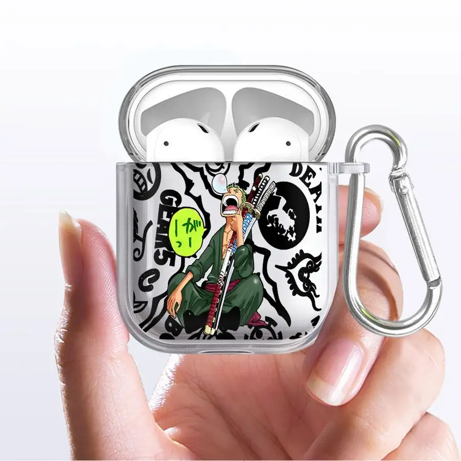 Clear Earphone Cases Cover Case For Airpods Pro3 4 3 Pro Pro2 1 2 O-One P-Pieces Luffy Zoro