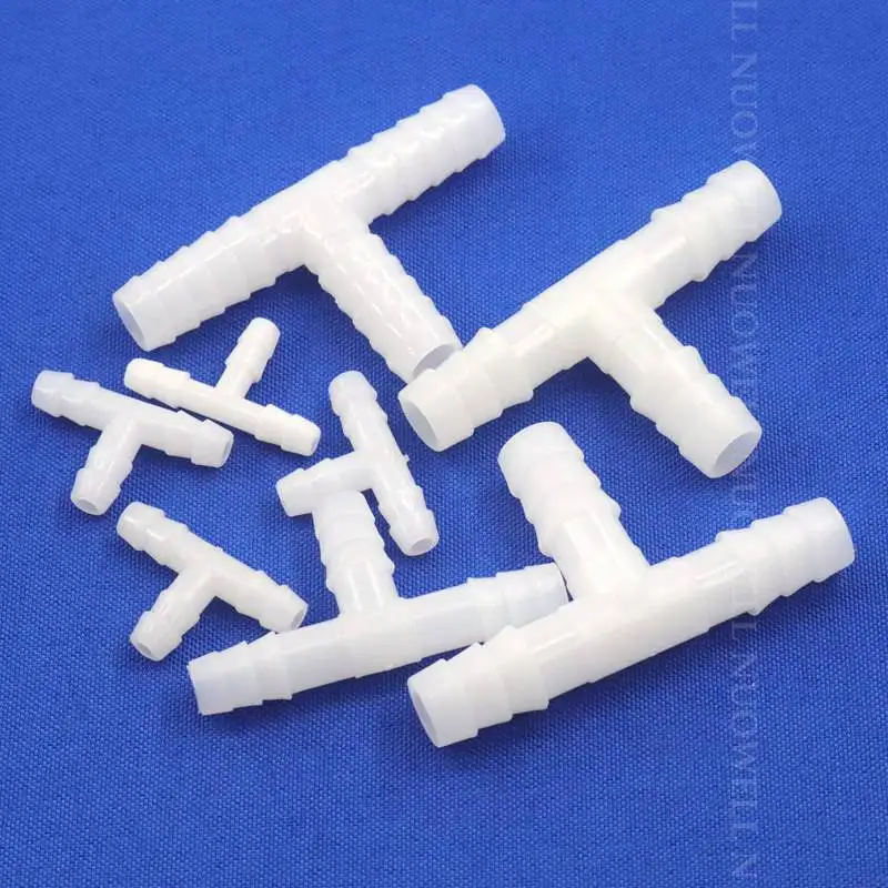 10~100pcs 4-25mm PE Plastic Tube Tee Connectors Aquarium Fish Tank Water Pipe Joints Air Pump Oxygen Hose Pipe Connector