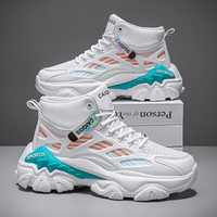 Men's Fashionable Street Style Walking Shoes, Suitable for Men's Outdoor Activities, Comfortable Non-Slip Lace-Up Sneakers, Running Shoes for Men and Women with Large and Small Sizes