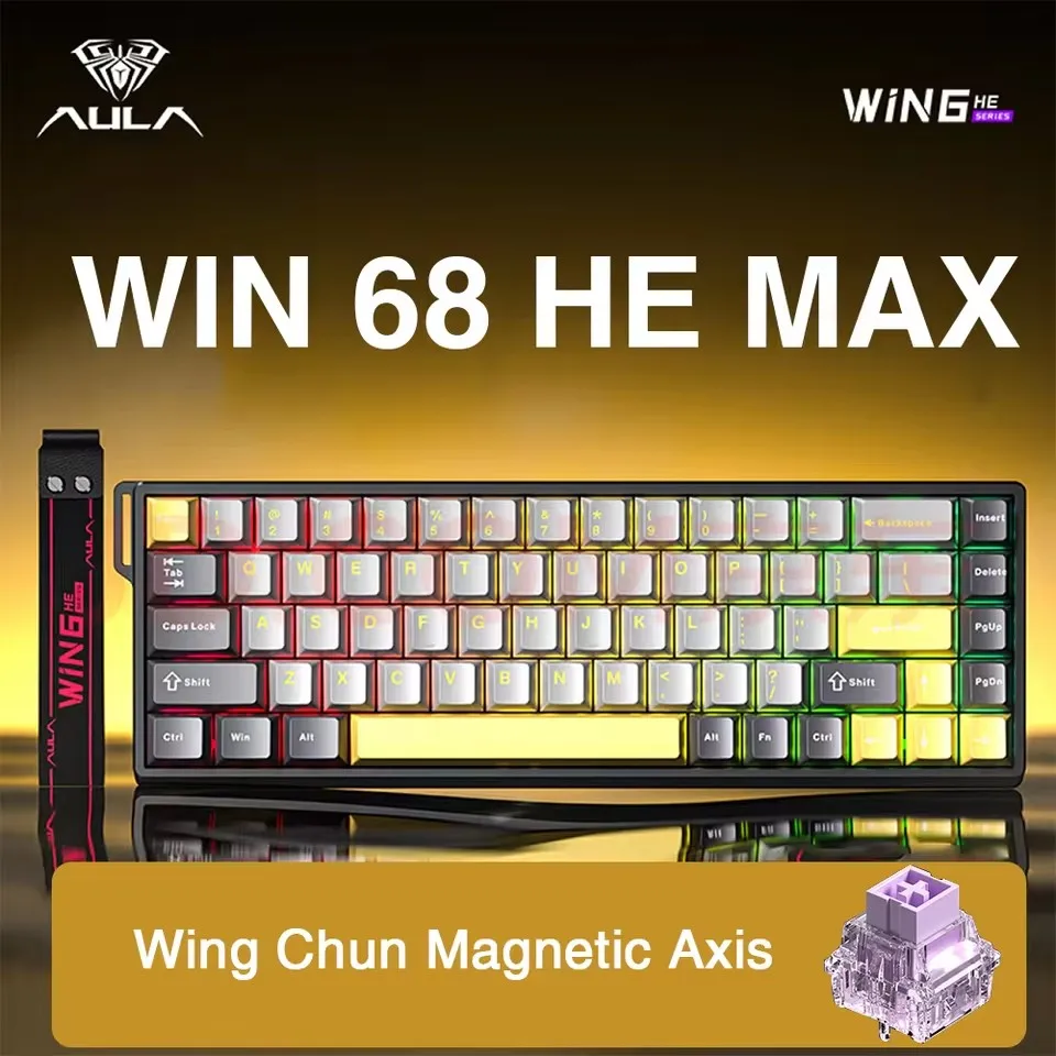 AULA WIN60 WIN68 HE Magnetische Bedrade Toetsenborden Esports Rapid Trigger 8K Return RGB Hotswap Mechanisch Toetsenbord voor Pc Gamer Geschenken
