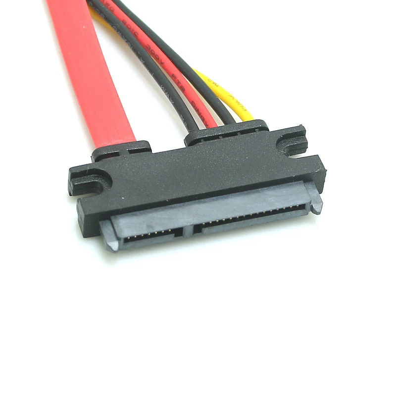 SATA 22 Pin Extension Cable Male to Female SATA 3 22Pin Power Data for Professional Hard Drive Expansion in Workstation Setup