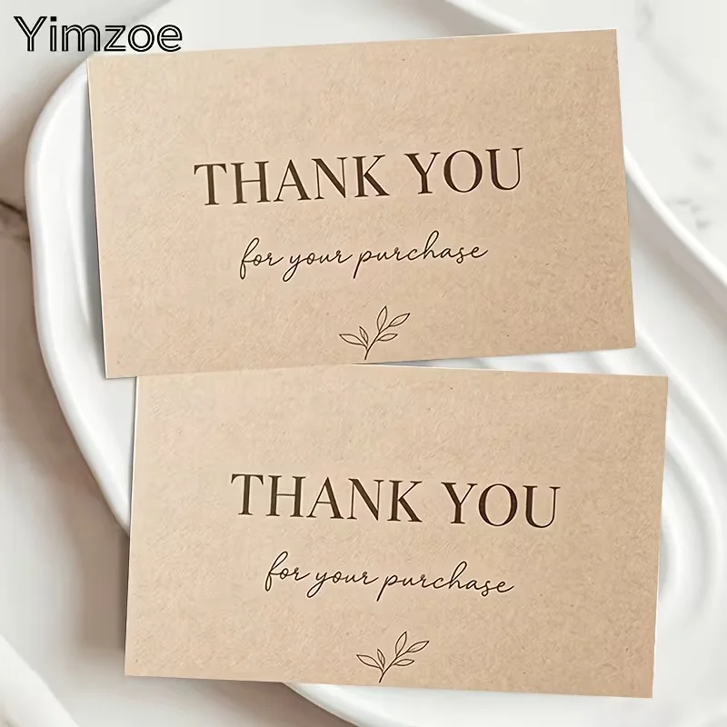 Elegant Plant Branch Thank You Card Designed for Store Thank You Reply Cards Florist Gift Upselling Business Thank You Stationer
