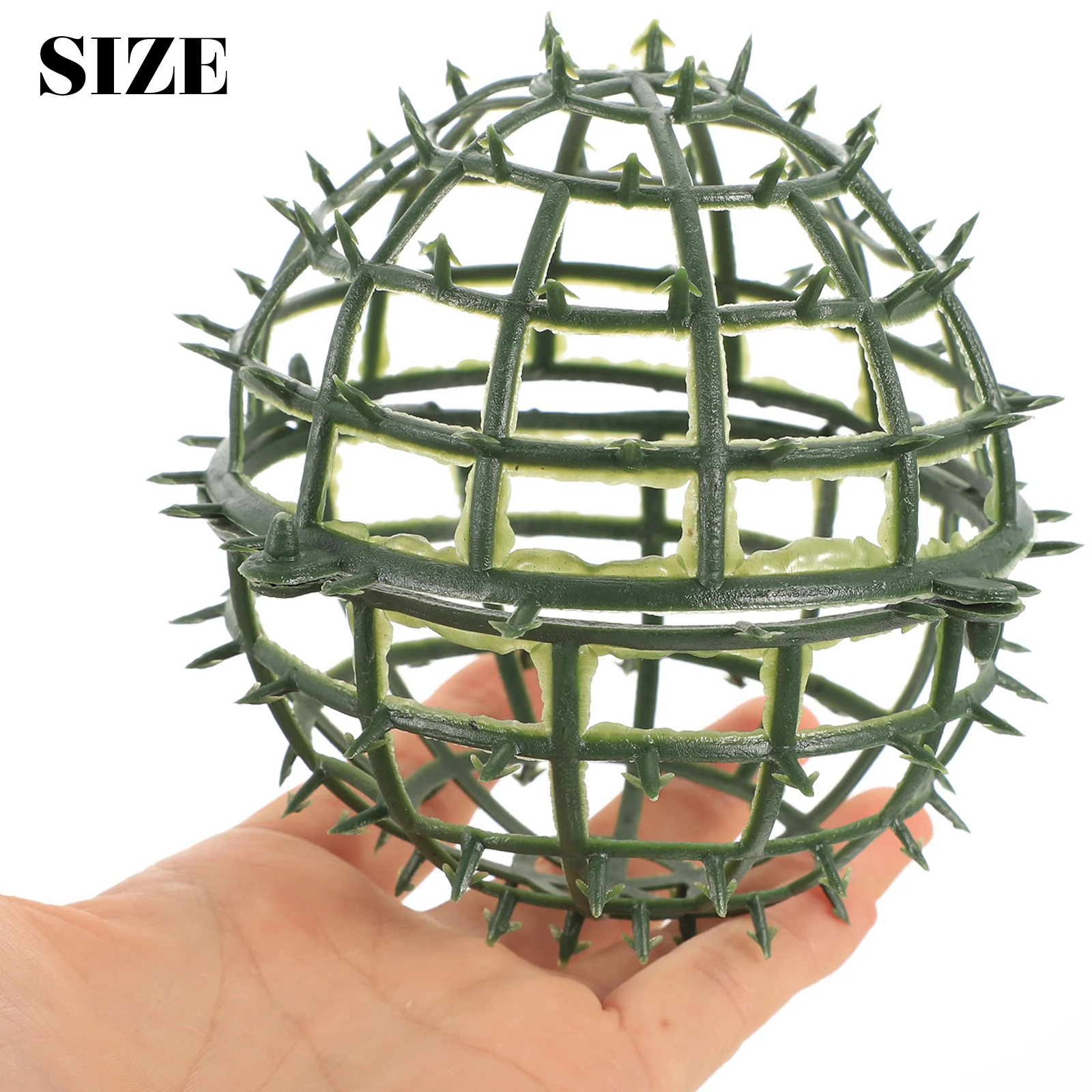 

6pcs Flower Arranging Rack Artificial Plant Support Frame Faux Green Ball Stand Grass Ball Ornament Rack Plastic Plant Holder