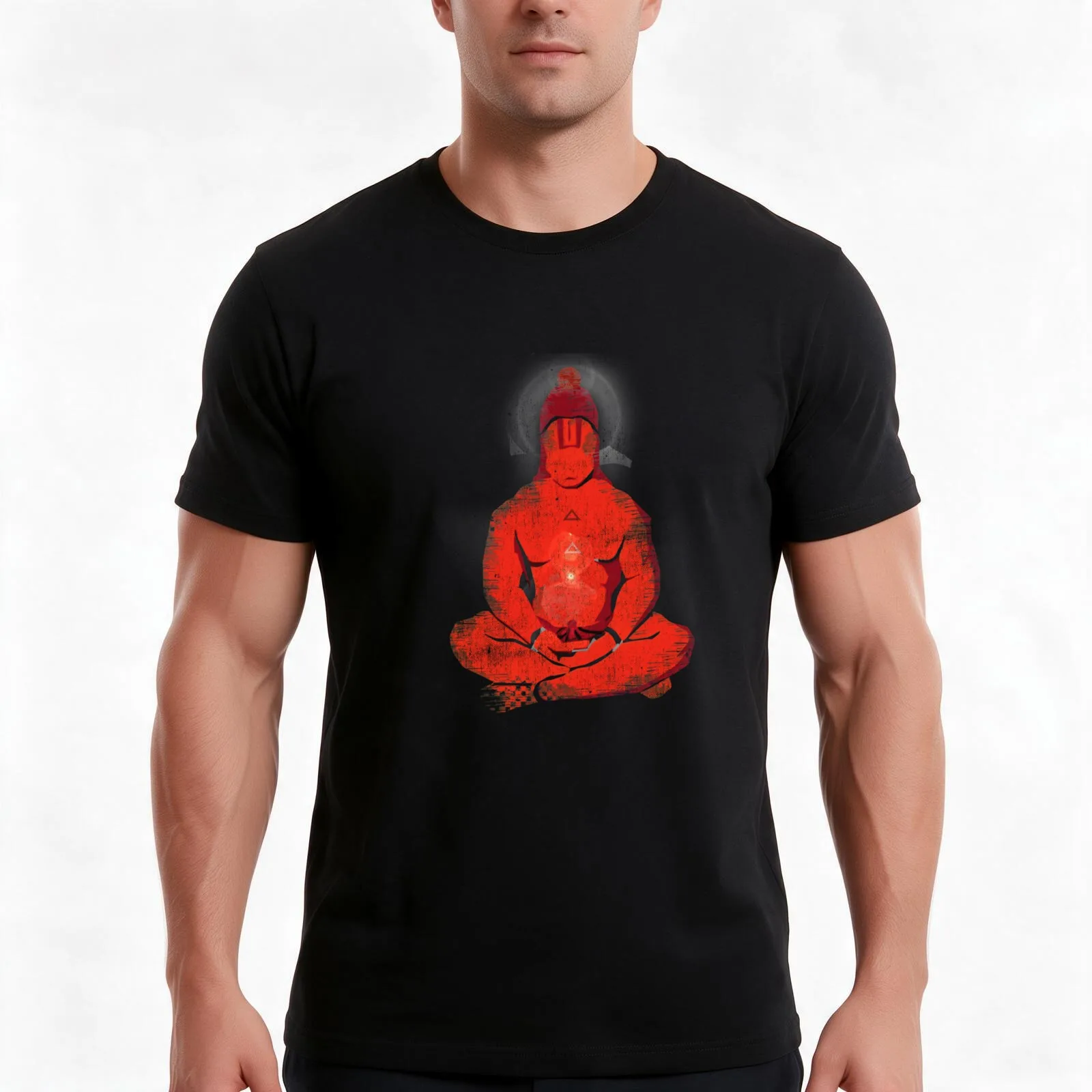 In Deep Meditation Lord Hanuman T-Shirt Summer Casual Cotton Tee Oversized Streetwear Tops Vintage Graphic Print 100% Cotton