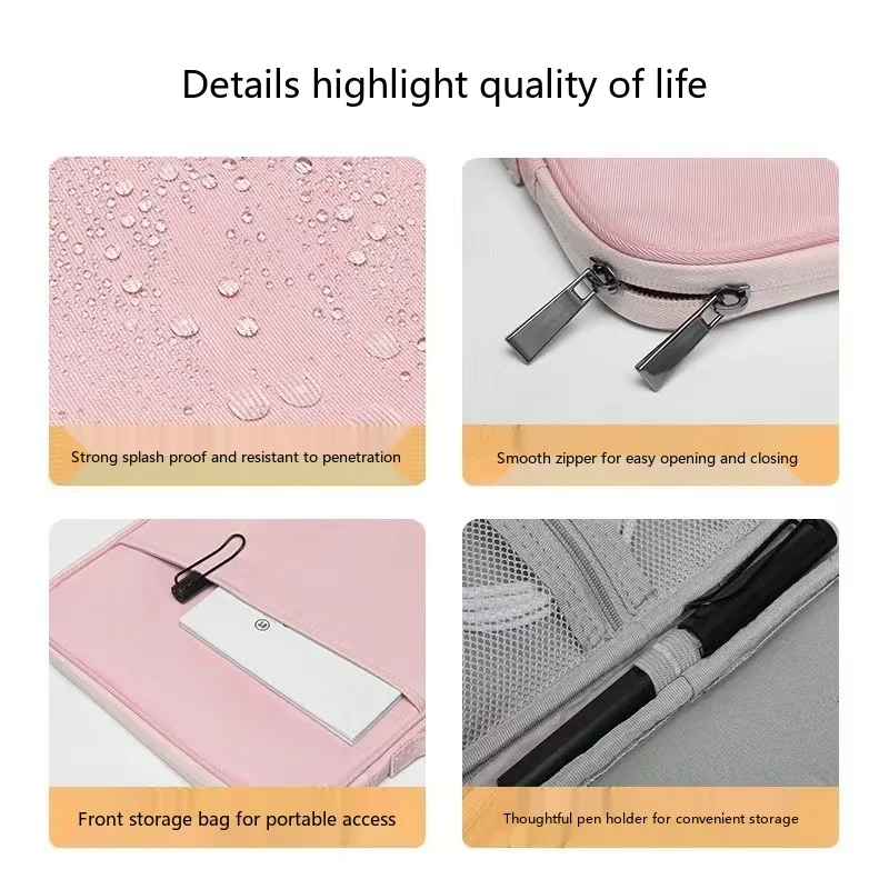 Oxford Tablet-Handtasche 11-15,6 Zoll Wasserdichte Tragetasche für iPad mit Plüschfutter – Detail 4