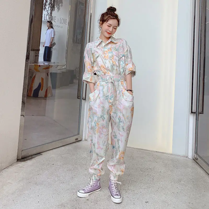 Celana Kodok Wanita 2025 Celana Kargo Baru Fashion Cetak Musim Semi Musim Gugur Musim Panas