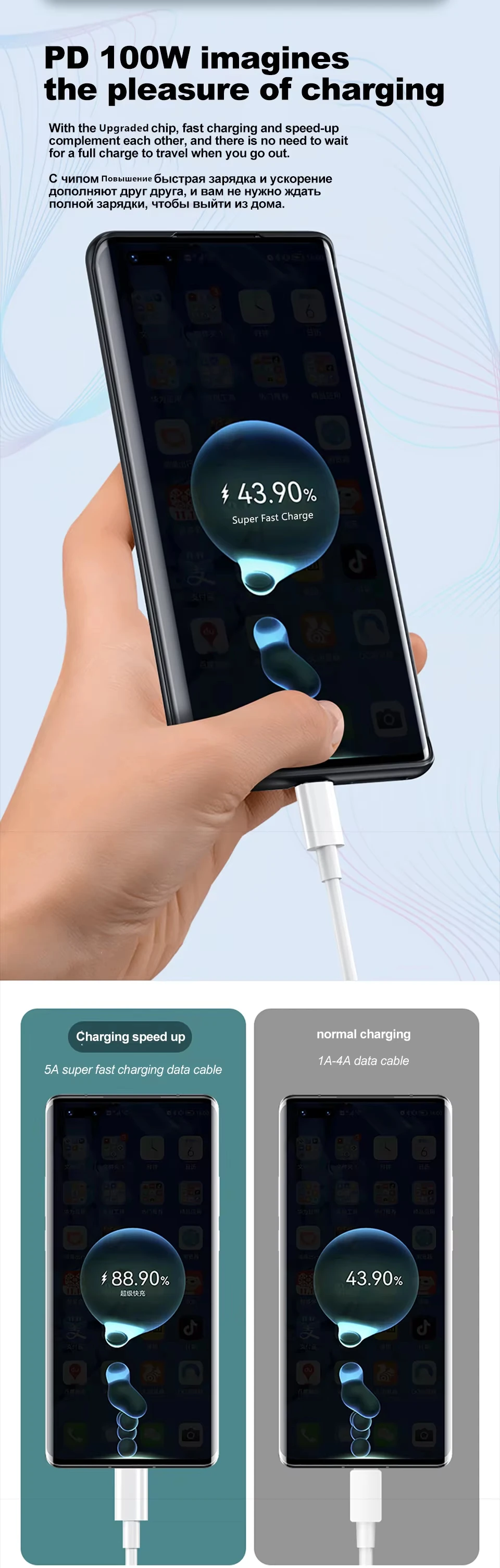 NNBILI 3 Stück 120W Dual USBC zu Typ C Superschnelles Lade- und Datenkabel für iPhone 17 18 Pro Samsung Huawei Schnellkabel Übertragungskabel – Detail 2