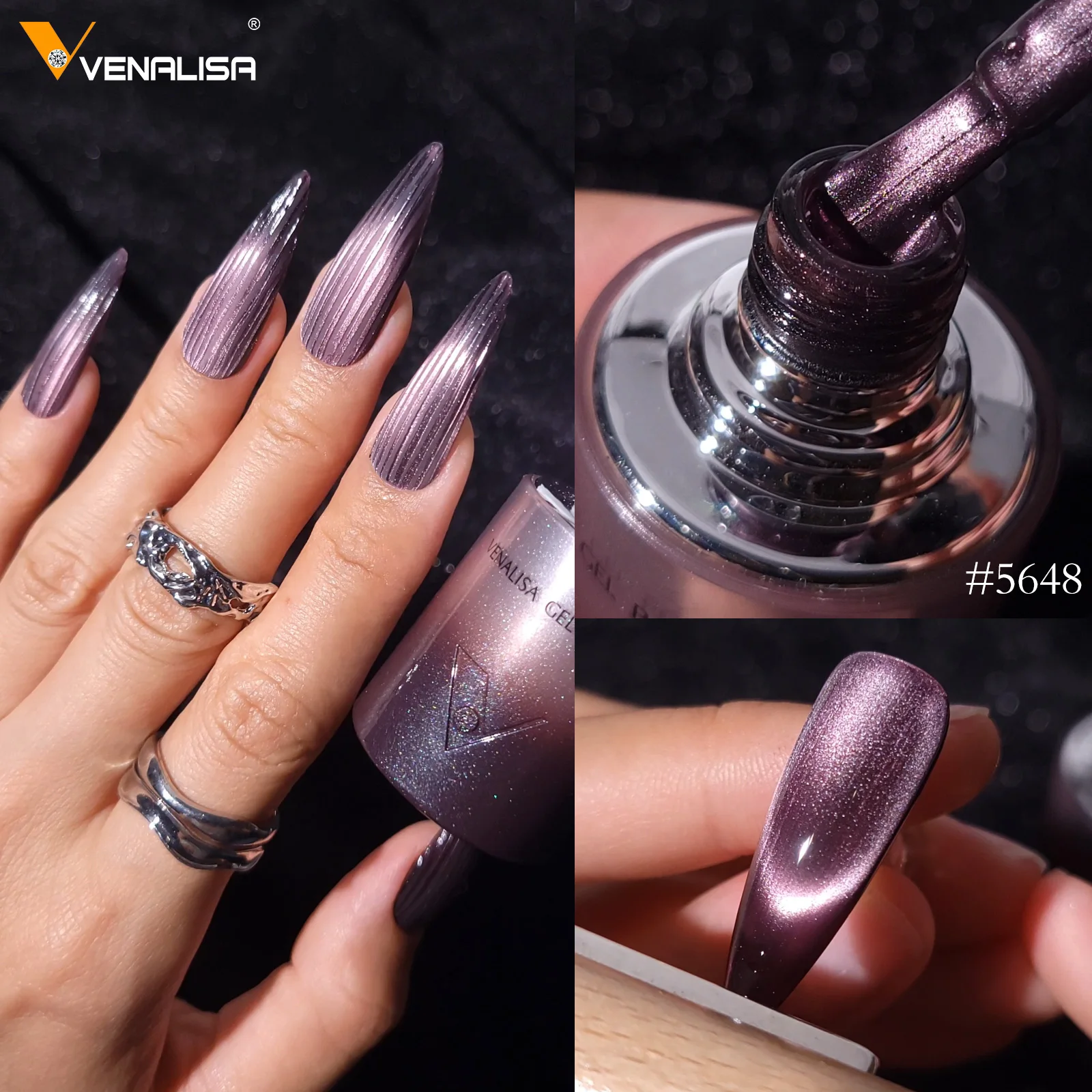 10ml*1pc Venalisa Nail Gel Polish Hema Free TPO Free Color Diamond Sparkle Magnet 10DCat Eye Gel Soak Off UV LED Varnish Gel Kit