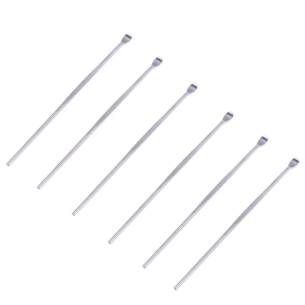 

6pcs Stainless Steel Earpicks Curette Ear Wax Remove Tool Spoon Ear Wax Remover Ear Wax Curette