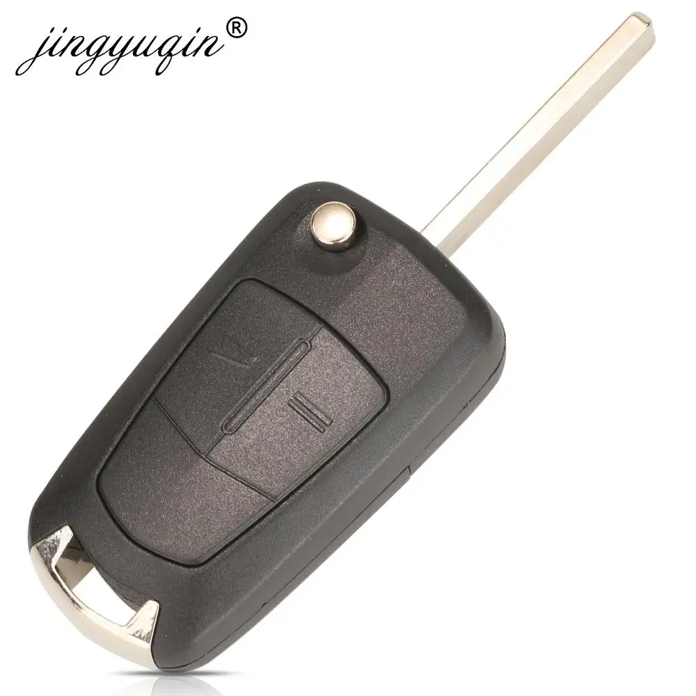 Jingyuqin 2/3 Butoons Uncut pieghevole Flip Remote Key Case Shell Fob per Vauxhall / Opel / Astra H / Corsa D / Vectra C / Zafira