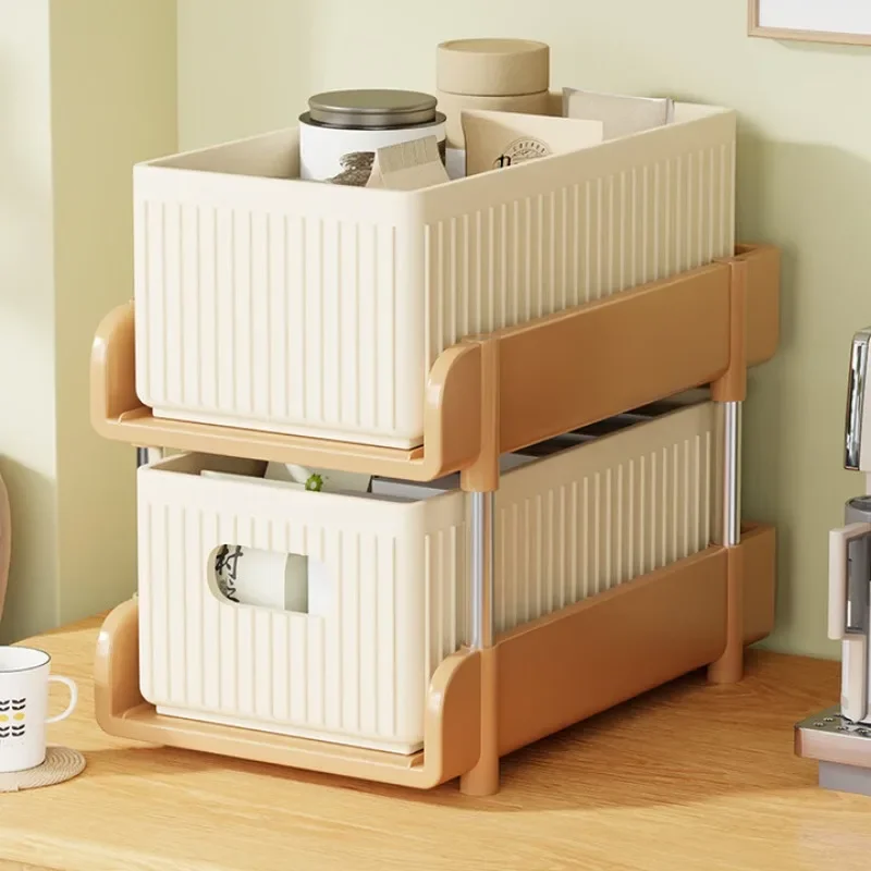 Desktop Shelf Tea Bag Storage Box Office Bar Pantry Coffee Capsules