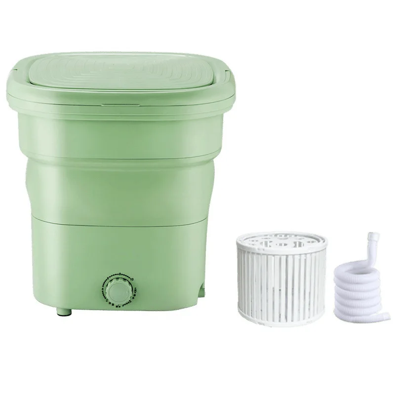 

Small automatic folding washing machine household dormitory elution integrated dual-purpose large capacity