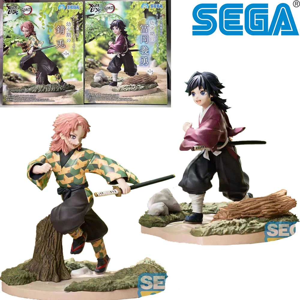 

В наличии оригинальная фигурка SEGA Xross Link Kimetsu No Yaiba Tomioka Giyuu Sabito аниме фигурка гаражный комплект модель украшения