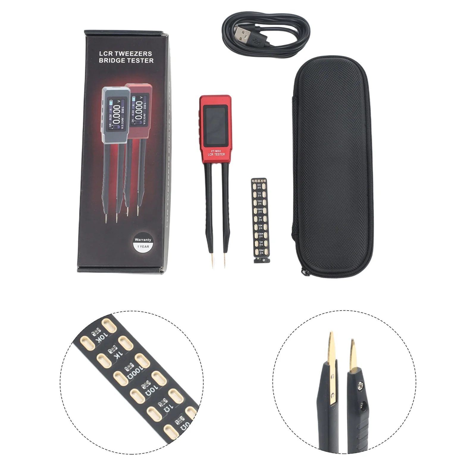 ZT-MD2 Intelligent Digital Clamp Meter 1uH-60H 1pF-20mF 0.5% Accuracy For SMD Component Tester For Electronic Repair Tool