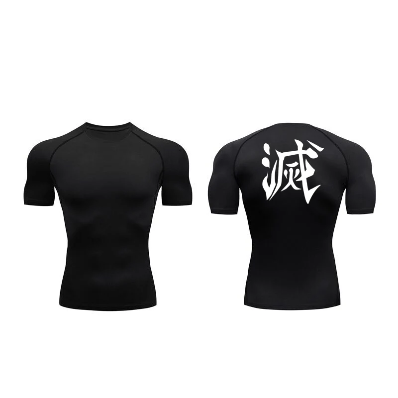 Men's Compression Shirt Short Long Sleeve Crew Neck Quick Dry Gym Fitness Athletic Workout Base Layer Top