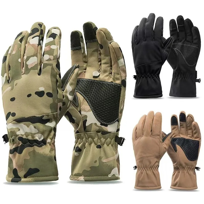 Tactics Outdoors Camouflage Hunting Warm Non-Slip Fishing Gloves Waterproof Touch Screen Winter Ski Camping Cycling Sport Gloves