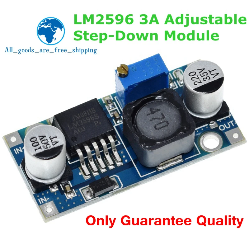LM2596 DC-DC 스텝 다운 전원 공급 장치 모듈 3A 가변 스텝 다운 모듈 LM2596S 전압 조정기 24V 12V 5V 3V arduino 용