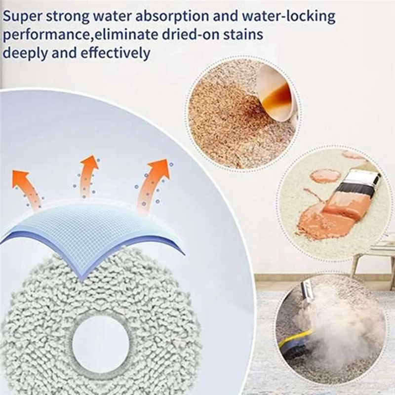 

RMWIN-Replacement Parts For Ecovacs DEEBOT X5 PRO Omni Robot Vacuum Cleaner Roller Side Brush HEPA Filter Mop Pad Dust Bag