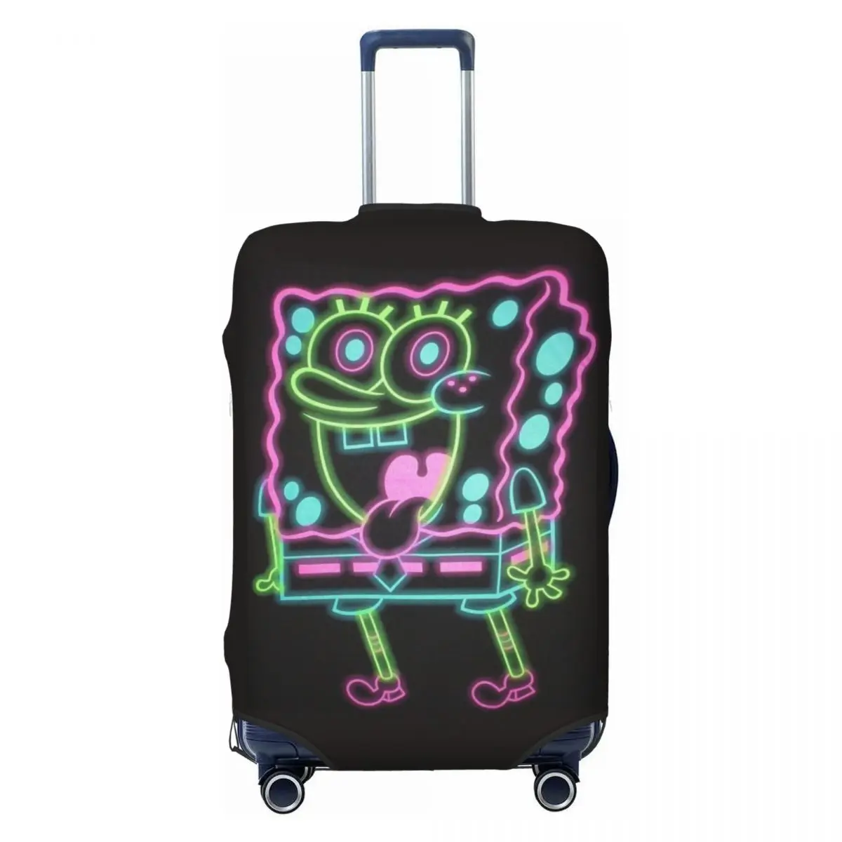

Custom SpongeBobed Cartoon Travel Luggage Cover Washable Suitcase Cover Protector Fit 18-32 Inch