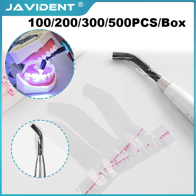 JAVIDENT Dental Material Disposable Light Curing Head Protective Cover Light Guide Light Stick Sleeve  Film Plastic