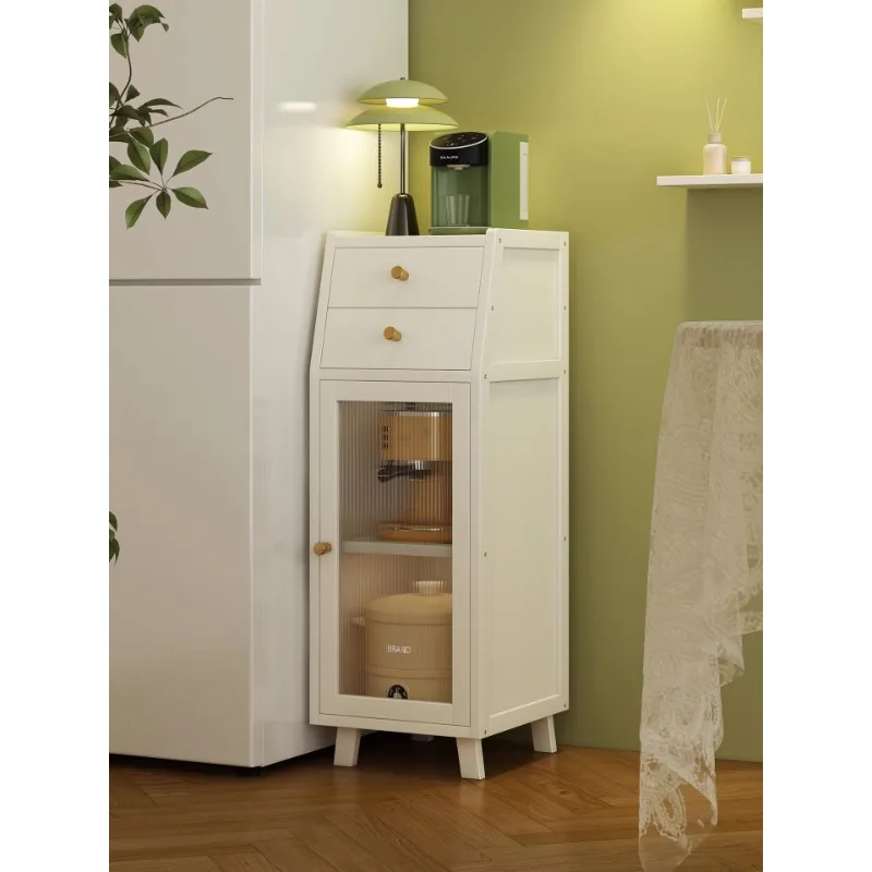 

Log cream style dining side cabinet integrated locker against the wall living room kitchen storage locker sundry cabinet small a