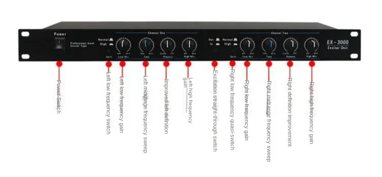 

Professional Vocal Beautification Ex-3000 Exciter Pre-Effector Audio Stage Microphone Gain Processor