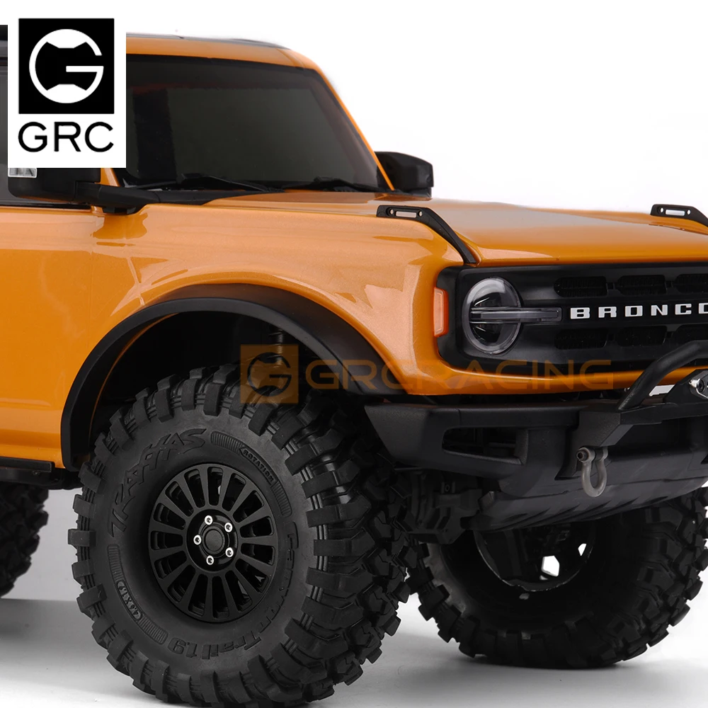 Grc 1 paire de roues métalliques de 1.9 pouces adaptées aux roues d'escalade de Simulation 1/10 pour Trax Trx4 Axial Scx10 Yikong D90 Km Tank 300