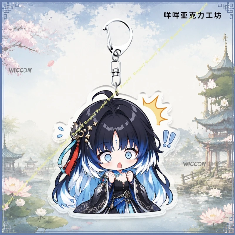 Wuthering Waves Yangyang Xuanling Acrylic Keychain Cute QVersion Expression Double-sided Pendant Gift Halloween Game Merchandise
