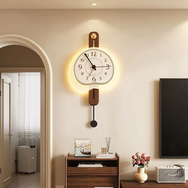 Modern Design Large Wall Clock Retro Wall Clock Creative Living Room Home Light Luxury Wall Clocks Home Decor Hanging Ornaments