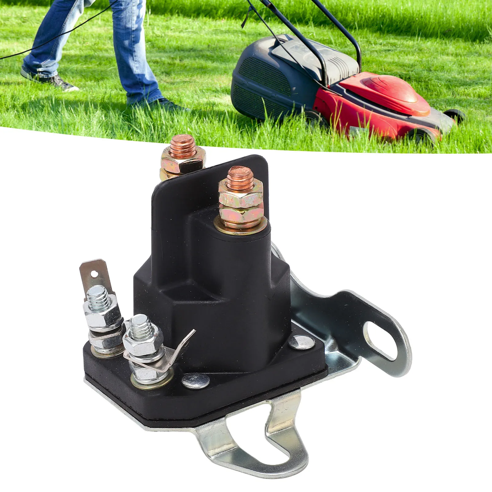 

Реле соленоидного реле газонокосилки, электромагнитное реле стартера, 12 В, посеребренные контакты, замена для газонокосилок, квадроциклов, снегоходов