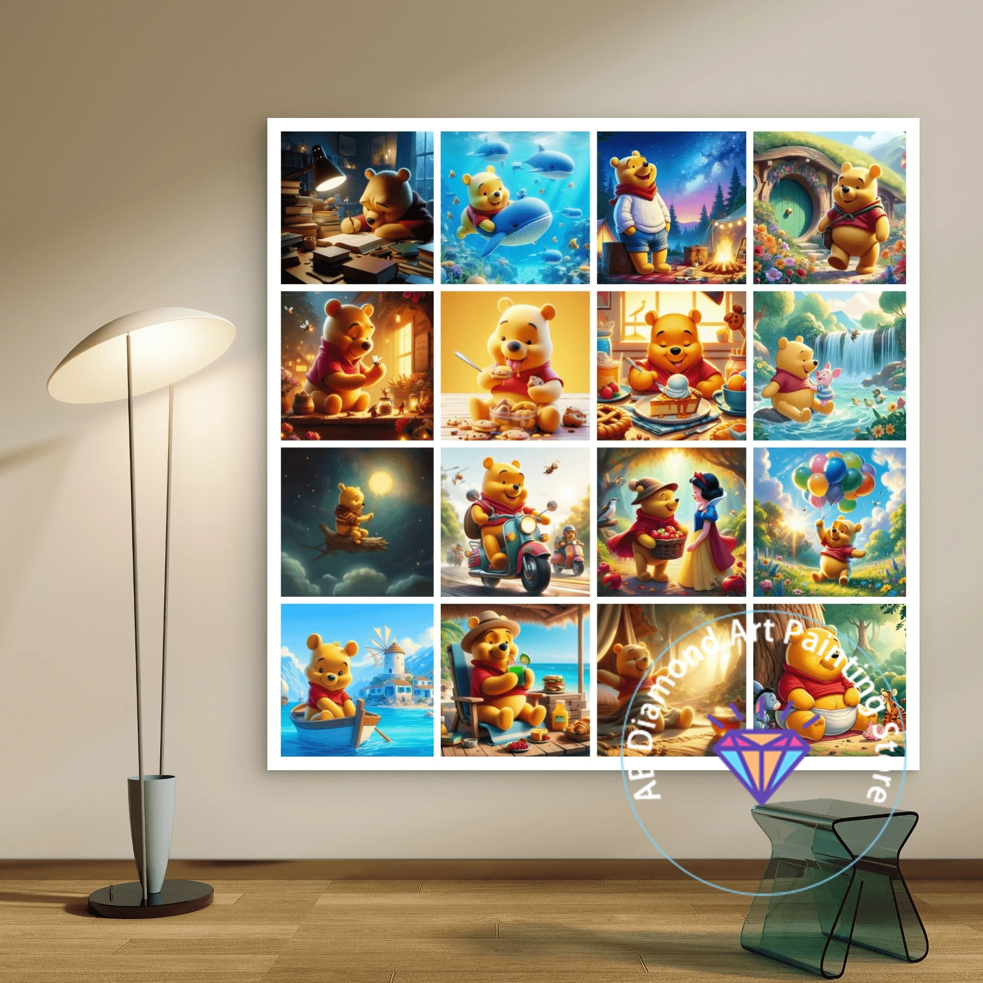 

Winnie the Pooh Disney AB Diamond Painting Kit 5D DIY Diamond Embroidery Cross Stitch Handmade Art Gift Crafts Home Decor