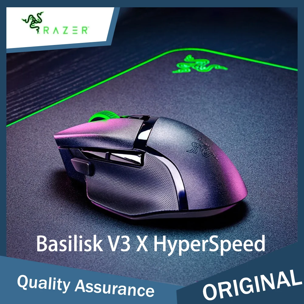 Оригинальная настраиваемая беспроводная игровая мышь Razer Basilisk V3 X HyperSpeed, оптический датчик 18 К, Chroma RGB 9, программируемое управление