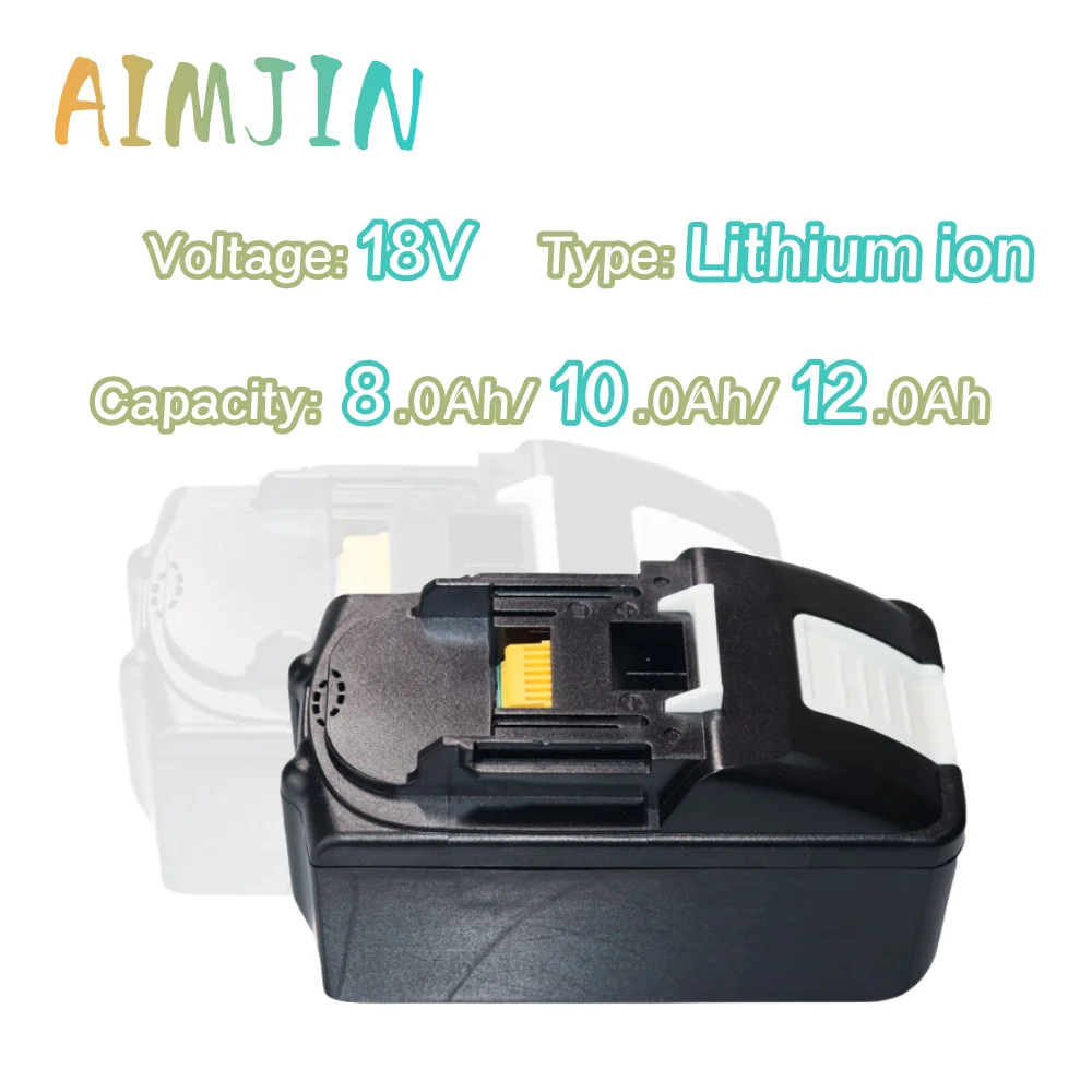 

18V 8.0Ah/10.0Ah/12.0Ah Li-ion battery Rechargeable Replacementt Power Tools For Makita bl1890 bl1860 bl1840 BL1830