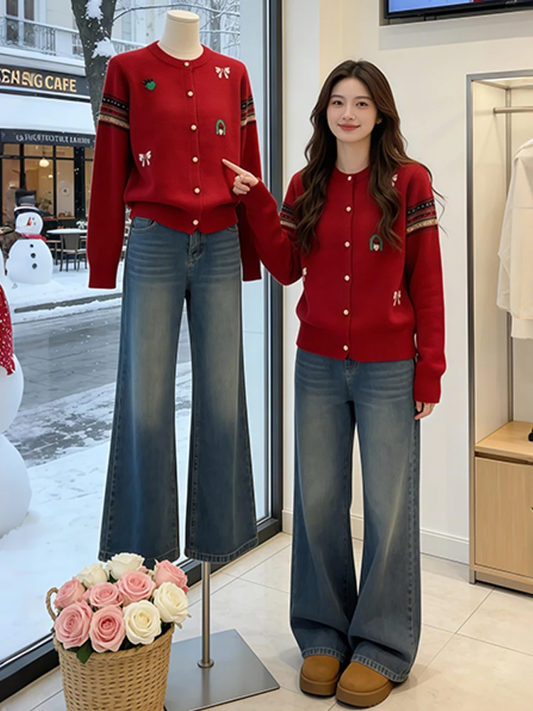 

Casual Loose Long Sve Knitted Sweater Women's Spring New Sle Faionable Simple Sle Meat Covering Top Breathable Comfo...