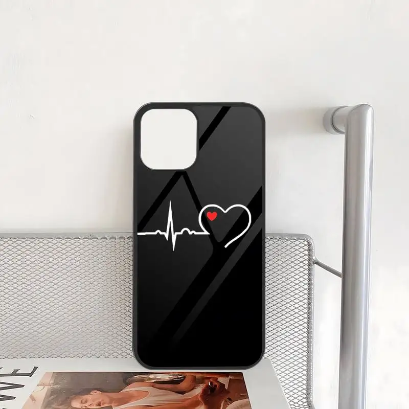 Cute Love Heart Phone Case PC+TPU For Iphone Apple 12 Pro Max 11 13 14 Mini 6S 7 8 Plus X Xs XR Back Cover image 6