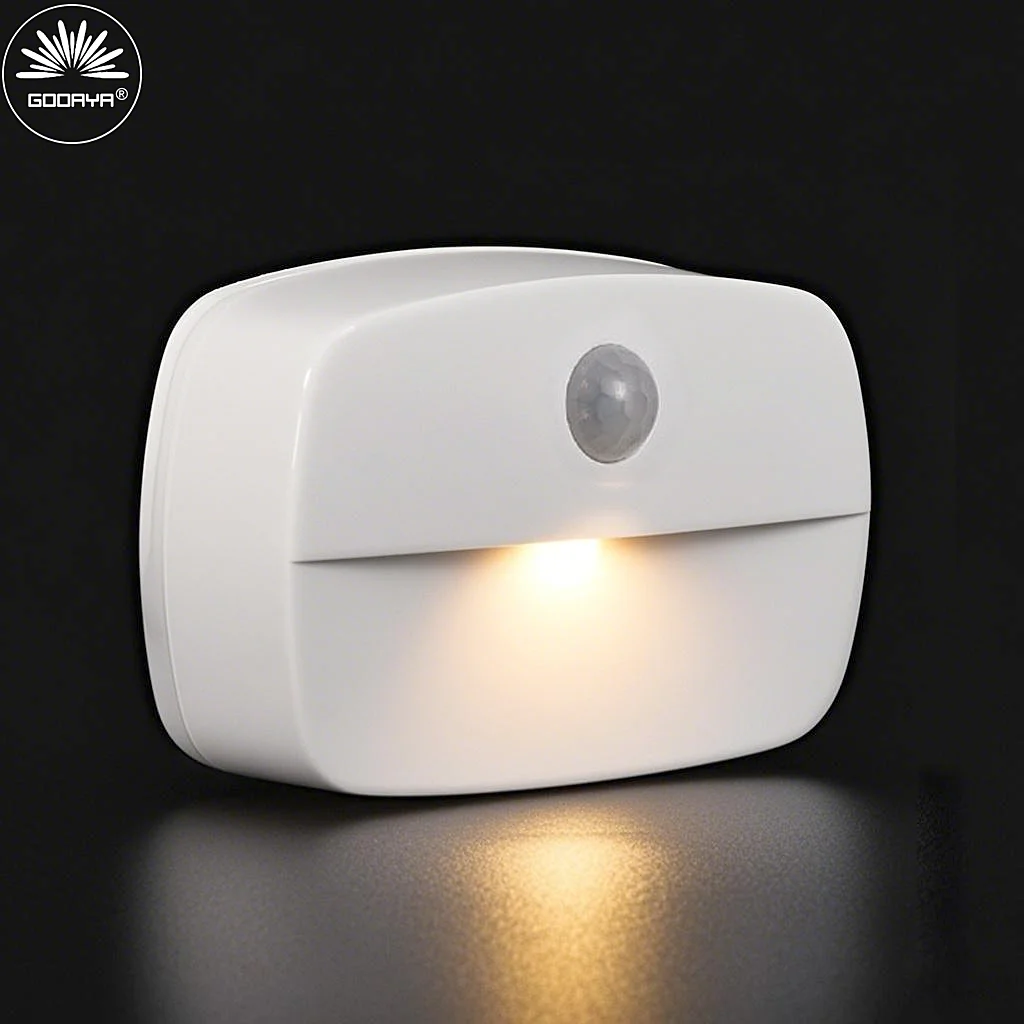 

Led Night Light With Motion Sensor AAA Battery box Socket Pir Human Induction Lamp Plug In Wall For Bedroom Hallway