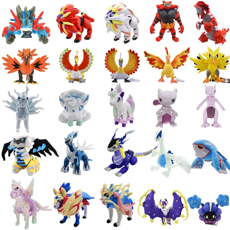 

Legendary Pokemon Plush Giratina Lunala Zacian Zamazenta Solgaleo Moltres Kyogre Reshiram Groudon Pokémon Soft Stuffed Toy Gifts