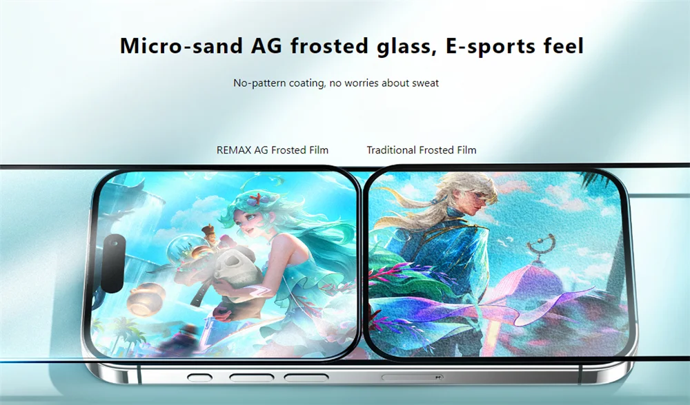 REMAX AG Frosted Tempered Glass Displayschutzfolie für iPhone 17 17Air 17Pro 17ProMax für iPhone 15/16 Serie 16Pro/16ProMax WL-02 – Detail 3