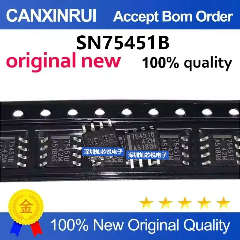 (5-100pieces)Brand New Original SN75451BDR 75451B SMD SOP8 Gate Driver IC