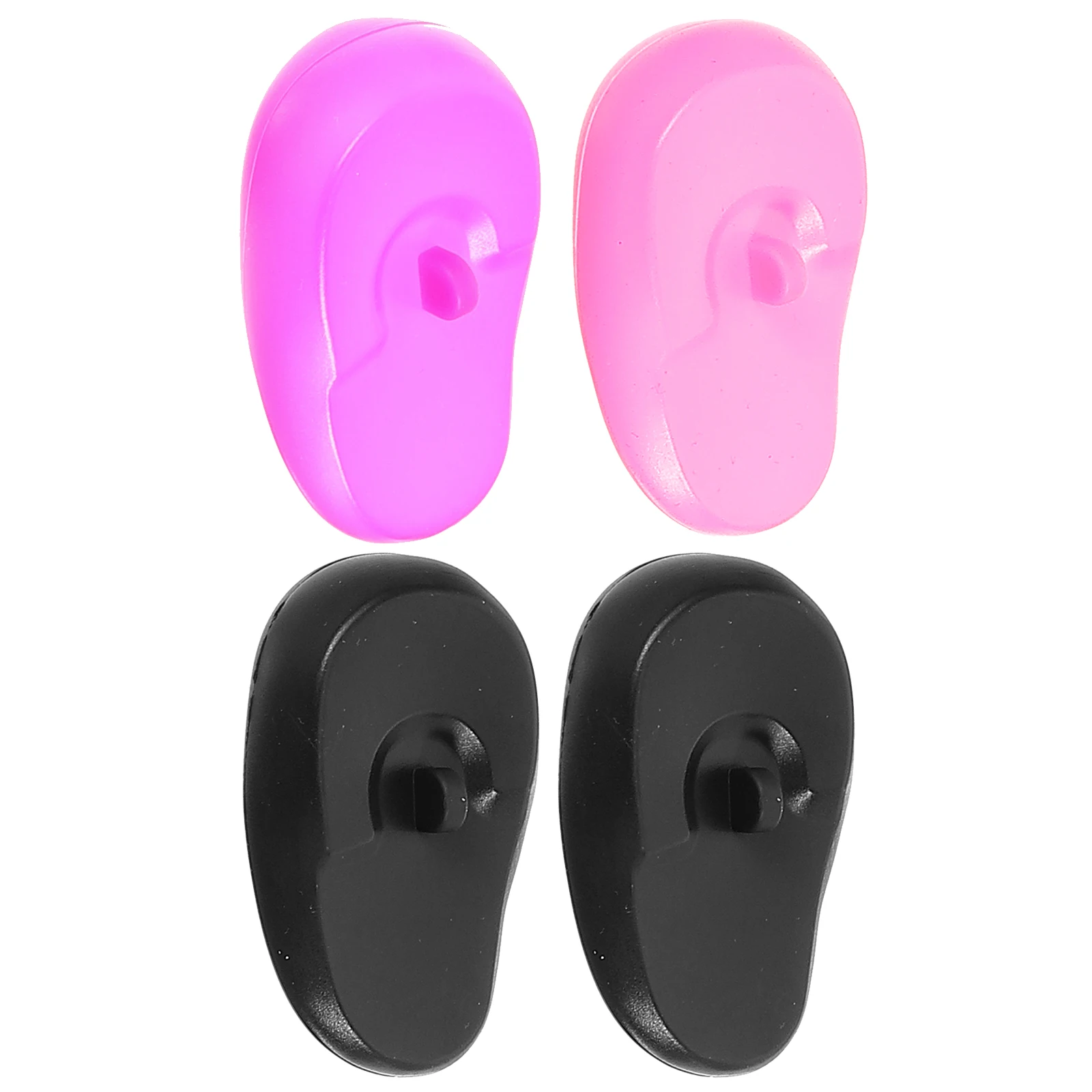 

4pcs Hair Dye Earmuffs Ear Covers for Styling Dyeing Protection Heat Caps Black Blue Hair Dyeing Supplies Purple Pink
